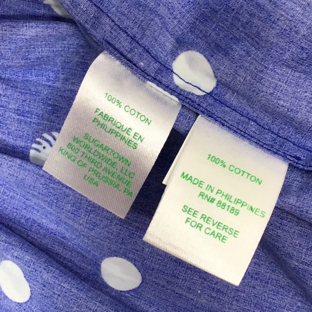 Lilly Pulitzer Kara blue polka dot wrap top 4 NWT - Picture 11 of 12